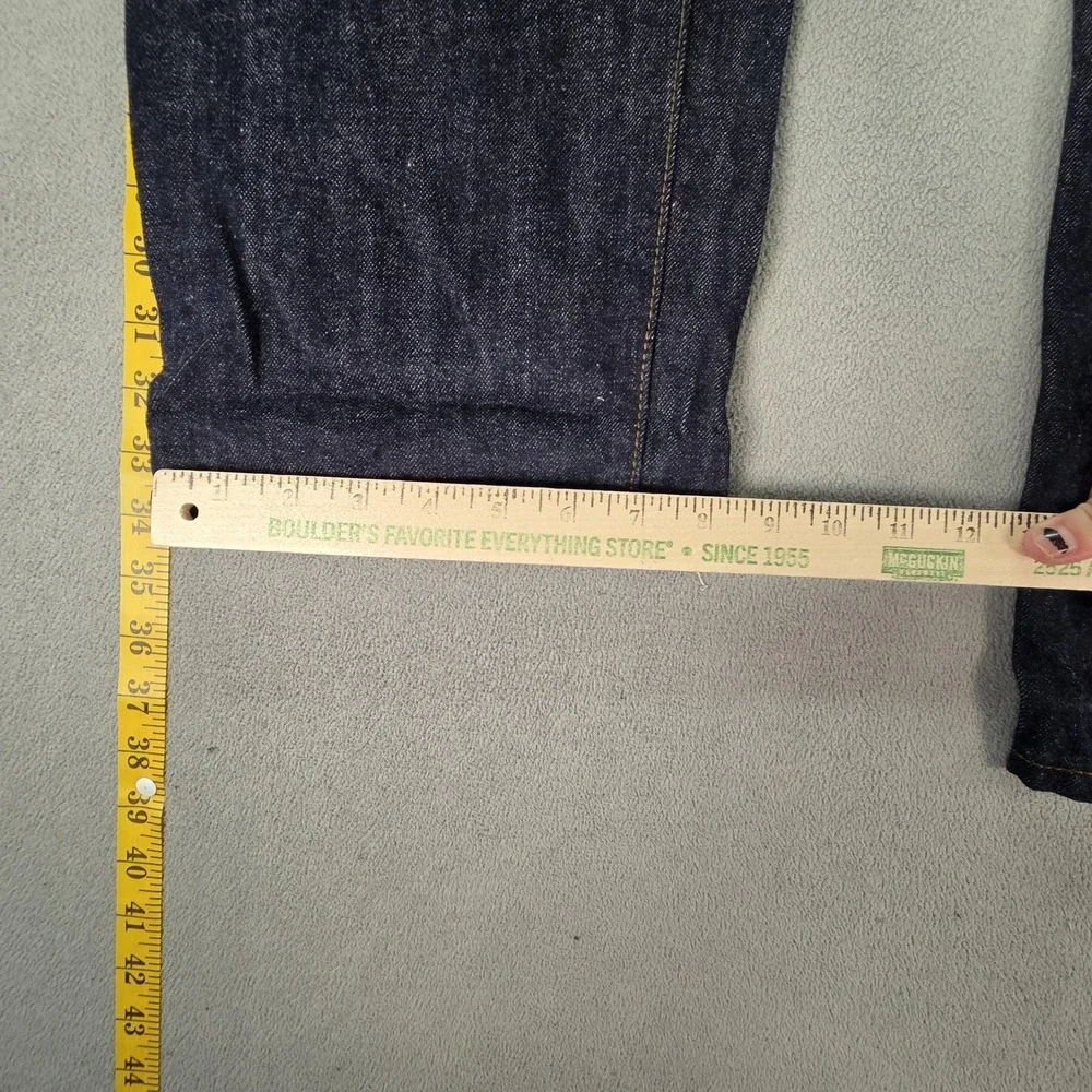 Beslow Jeans Mens Selvedge Blue Baggy Wide Leg Pleated Loose Hip Hop‎ Fits 26x26